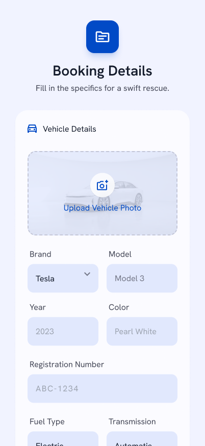 Towing App Screen 3