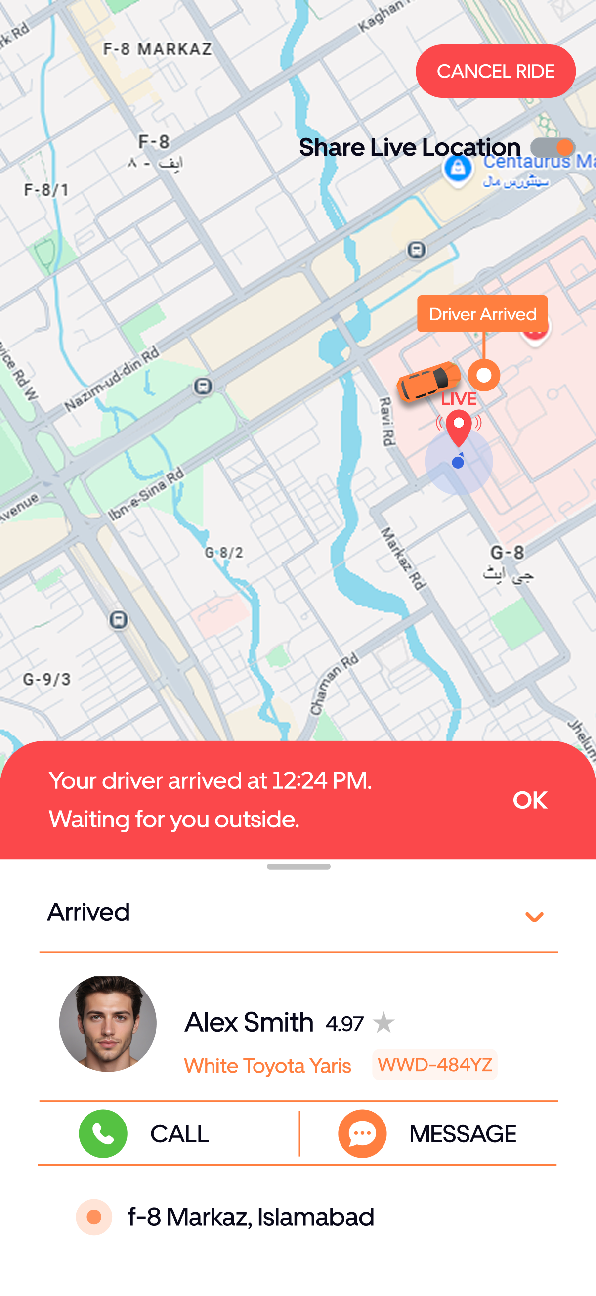 Uber Clone Screen 4